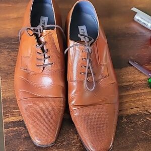 Steve Madden Dino Brown Leather Shoes Size 9 Mens